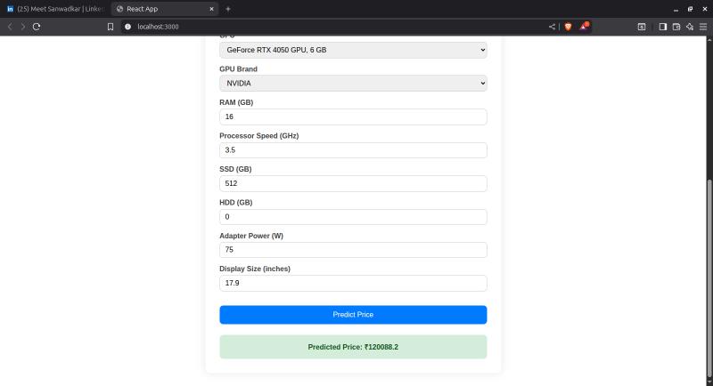 Laptop Price Prediction Web App
