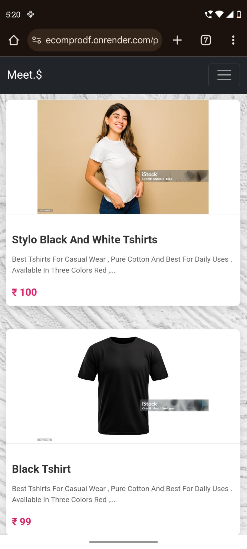 Tshirt eCommerce